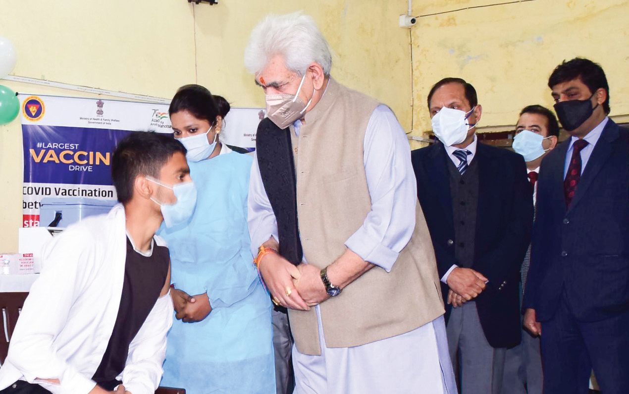 LG Sinha Launches Covid-19 Vaccination For 15-18 Age Group