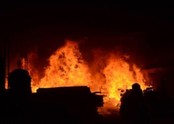 Oil depot on fire in Russian city near Ukraine border
