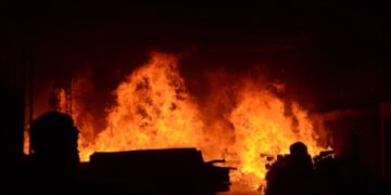 Oil depot on fire in Russian city near Ukraine border