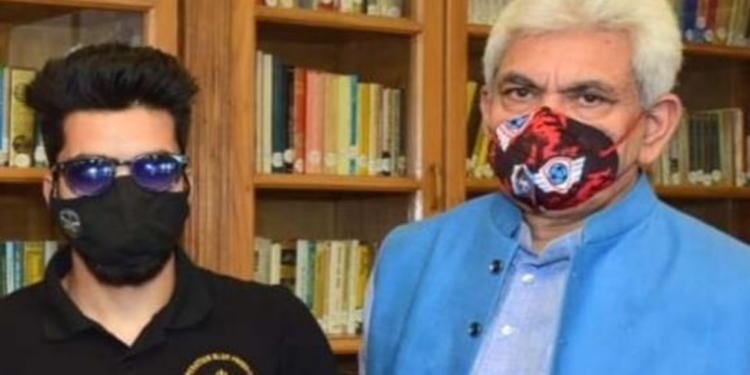 J&K LG meets Para Athlete Irfan Mir