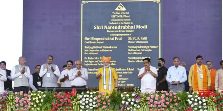PM Modi inaugurates projects of Sabar dairy in Gujarat’s Sabarkantha