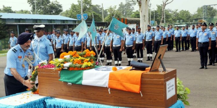Mortal remains of Flight Lt Adivitya Bal reach home in J&K