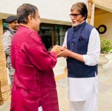 Gadkari seeks Big B’s support for road safety mission