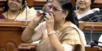 Trinamool MP bites raw brinjal in Lok Sabha to highlight pain over LPG price hike
