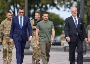 Zelensky meets Latvian President, Polish PM