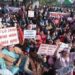 Dogra employees stage protest outside BJP office in Jammu