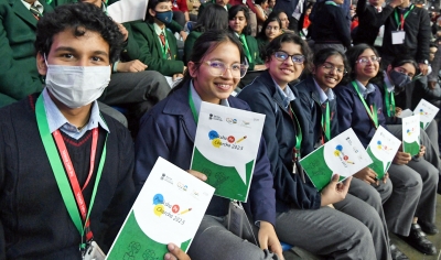 Jitendra Singh, Delhi BJP team interact with students during Pariksha Pe Charcha programme