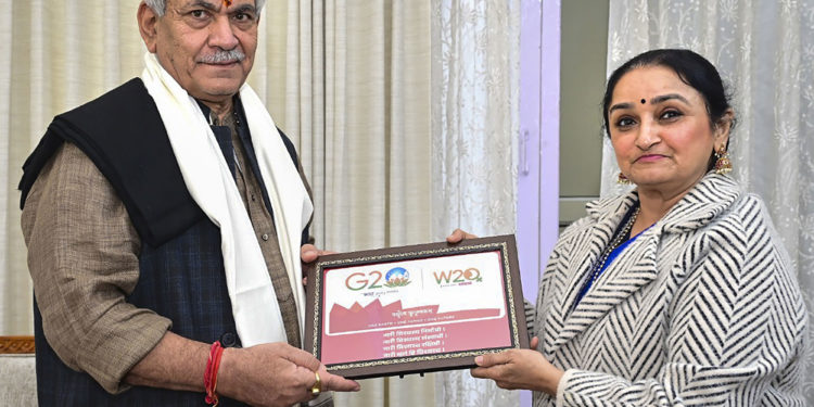 G20 Summit: Chair of W20 India calls on J-K LG