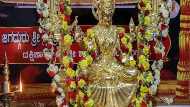 ‘Panchaloha’ idol of Goddess Sharada from Sringeri to adorn new temple in Kashmir