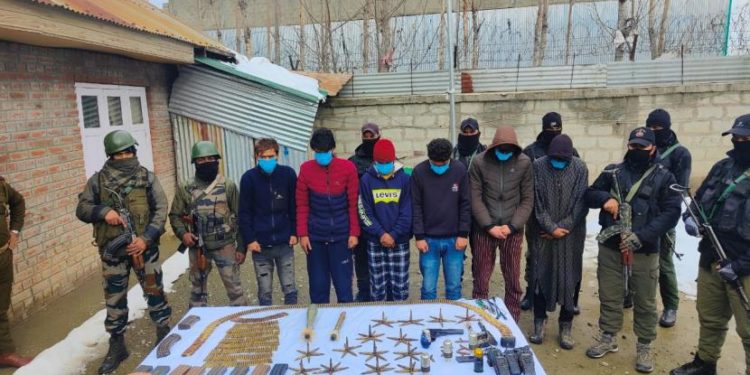 Huge cache of arms & ammo recovered in Kulgam, 6 arrested