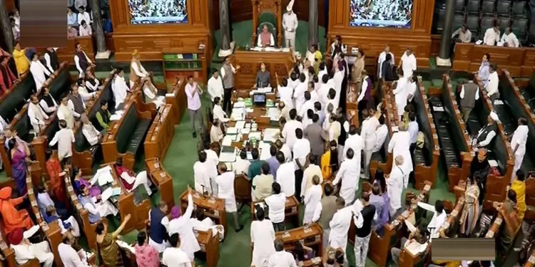 Lok Sabha adjourned for day amid sloganeering over Rahul Gandhi’s ‘democracy-under-attack’ remarks