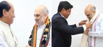 Shah meets new CMs of Meghalaya, Nagaland