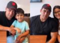 Salman Khan poses with Sania Mirza’s son, sister Anam in Dubai