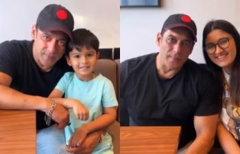 Salman Khan poses with Sania Mirza’s son, sister Anam in Dubai