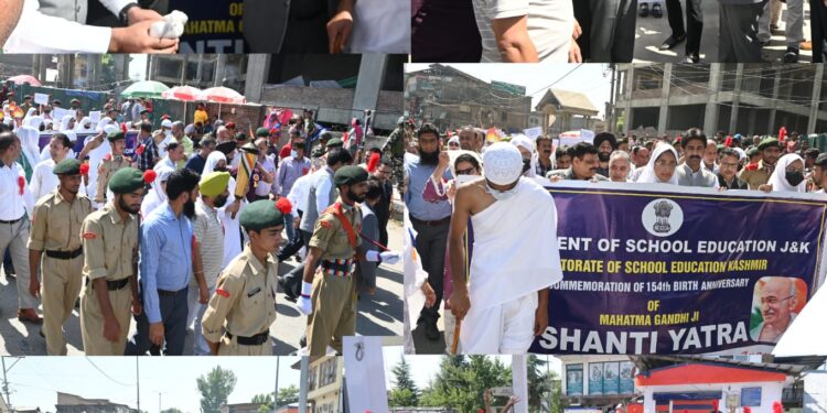 Pr. Secy Education flags off Shanti Yatra from Anantnag