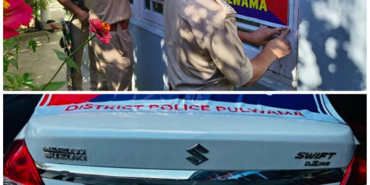 Police attaches properties of notorious drug peddlers worth lacs in Pulwama