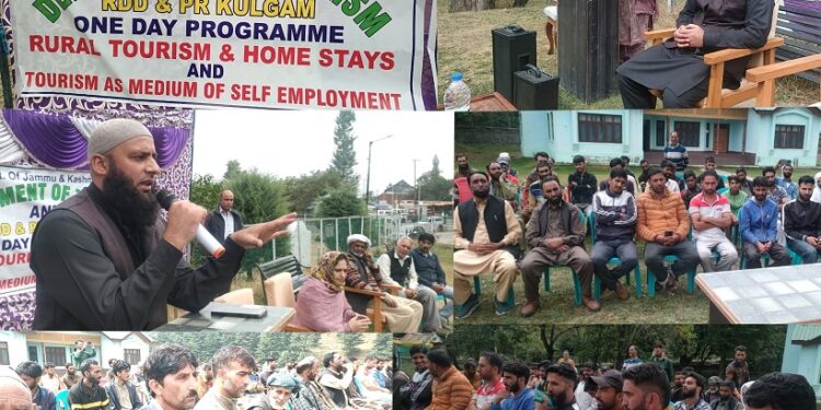 Programme on Home stays, Rural Tourism & Tourism as medium of Self-employment organized at Aharbal, Kulgam