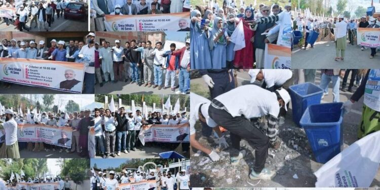 Overwhelming participation in Ek Tareekh Ek Gahanta Ek Saath under Swachhta Hi Sewa Campaign witnessed across Bandipora.