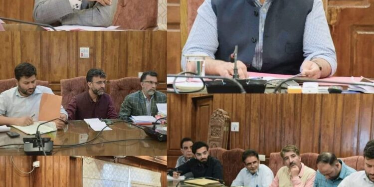 DC Bandipora reviews the progress of works on Ring Road Project.
