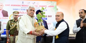 8th National Ayurveda Day: LG Sinha attends Pran Pratishtha Ceremony of Bhagwan Dhanvantari at Government Ayurvedic Medical College & Hospital, Akhnoor