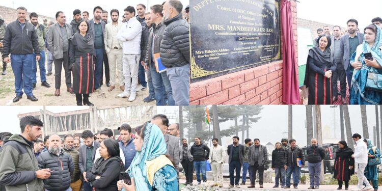 Mandeep Kour visits Shopian; Lays foundation stone for DDC office complex, inspects development works