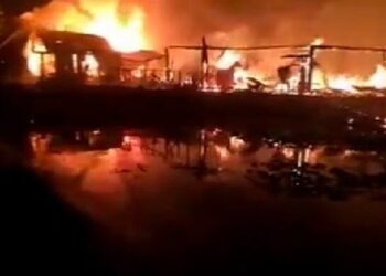 Several Houseboats Gutted In massive Fire In Dal Lake Srinagar