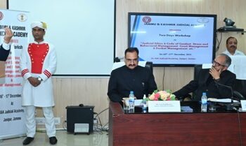 Judicial Academy holds 2 day workshop on “Judicial Ethics & Code of Conduct, Stress & Behavioral Management, Court Management & Docket Management”