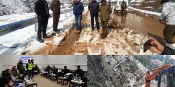 DC Ramban, SSP traffic inspects road clearance work on NH-44