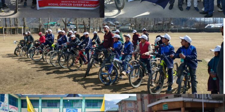 DC Bandipora flags-off Cycle Rally to promote Voter Awareness