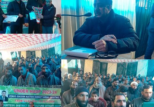 Director Sericulture presides over Skill Development Training Programme under HADP at Anantnag