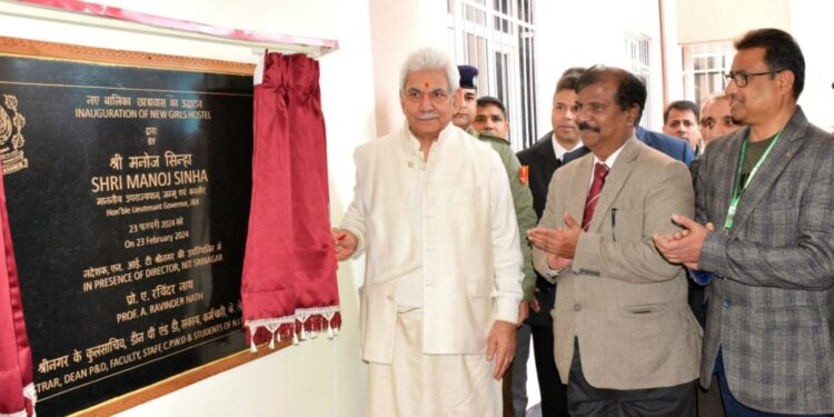 Lt Governor inaugurates new Girls Hostel at NIT Srinagar
