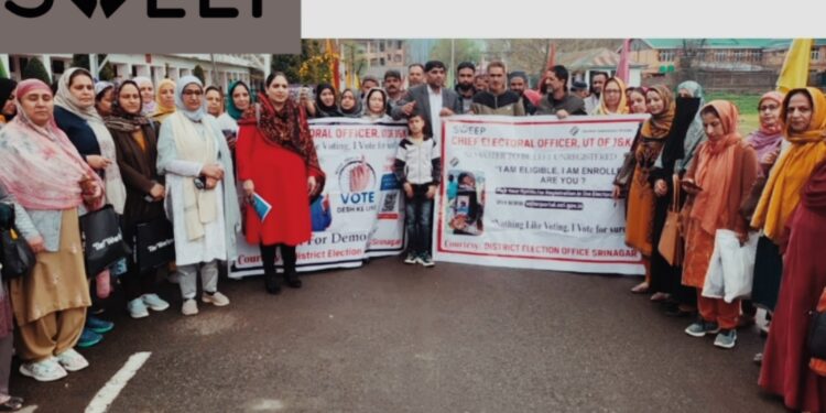 Awareness Rally “Run for Democracy,” under ongoing SVEEP campaign held in Srinagar