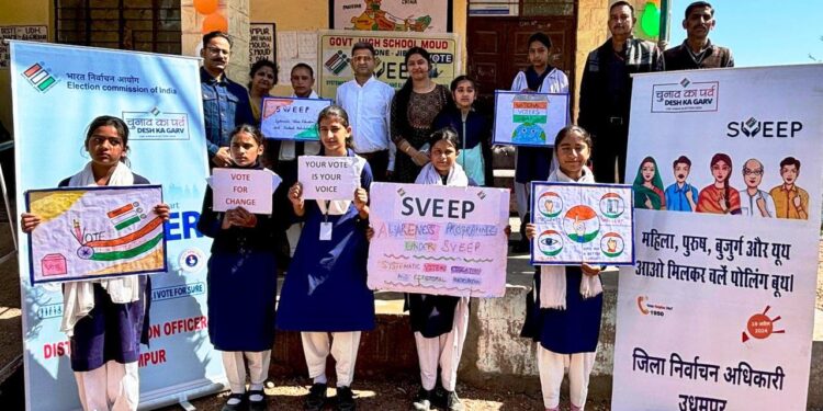 Awareness programme under SVEEP held at GHS Moud