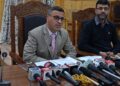 DEO Bandipora addresses press conference, briefs media regarding Election Schedule