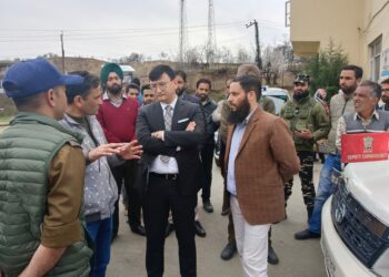 DEO Baramulla visits AC 13-Pattan; inspects SSTs & availability of AMFs at polling stations