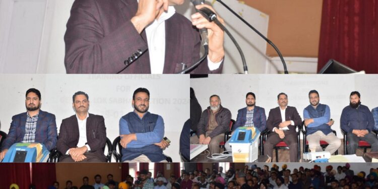 DEO Rajouri interacts with polling personnel undergoing training