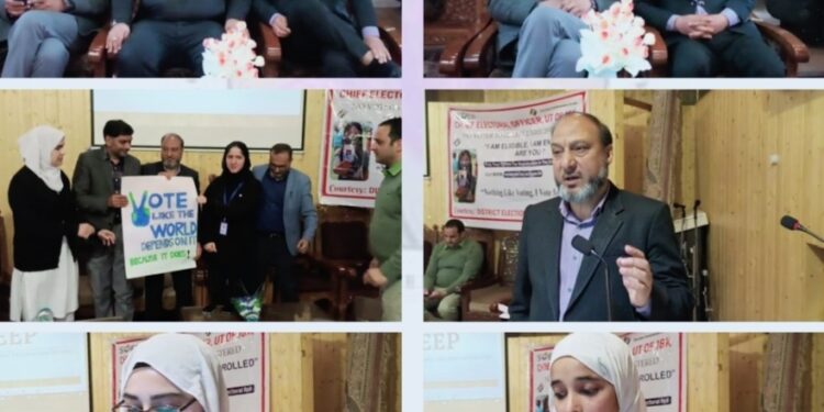 Debate competition on Voters Awareness under SVEEP held at Women’s Nawakadal