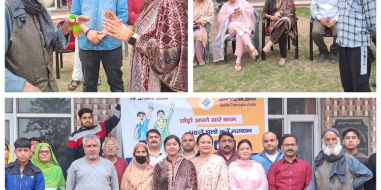 Distt Admin Udhampur organizes SVEEP campaign for elderly voters
