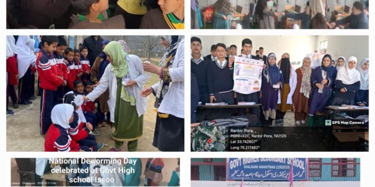 First round of National De-worming Day conducted successfully in Educational Institutions of Anantnag