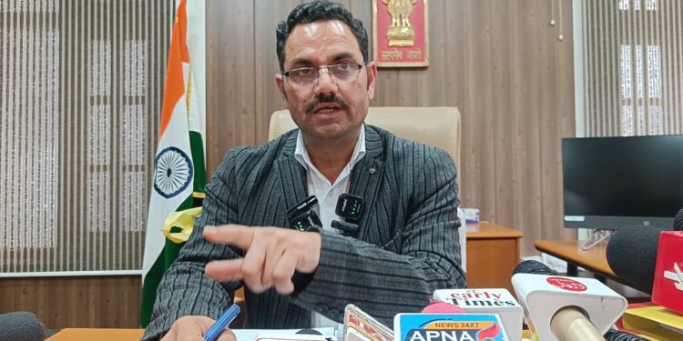 District Election Officer Rajouri addresses press briefing regarding preparations for Lok Sabha Elections 2024