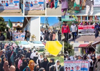 Electoral Awareness programmes, Rallies held as part of SVEEP at GHSSs Nishat and Palpora in Srinagar