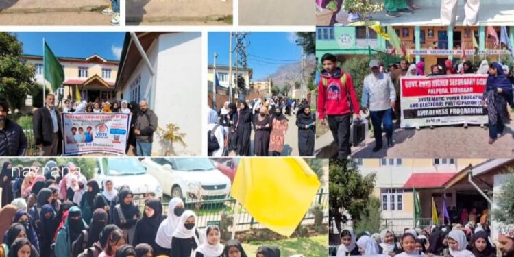 Electoral Awareness programmes, Rallies held as part of SVEEP at GHSSs Nishat and Palpora in Srinagar