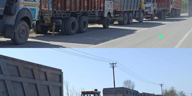 Excavator among 11 vehicles involved in illegal mining seized in Kathua