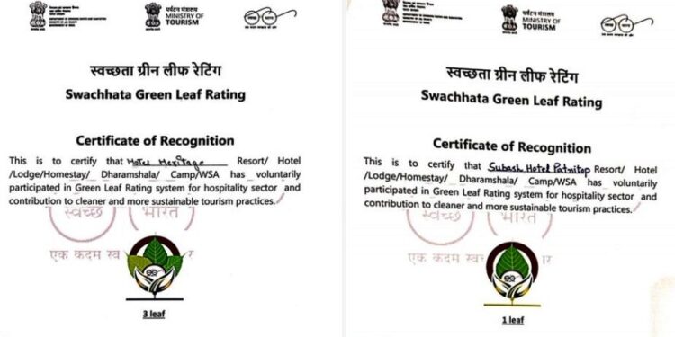 2 Udhampur Hotels achieve Swachhata Green Leaf Rating