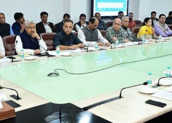 Lt Governor Chairs a review meeting of Health & Medical Education Department