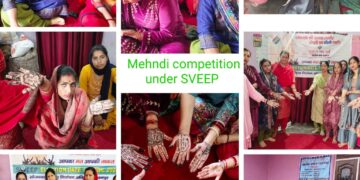 Mehndi competition held under SVEEP campaign to promote voter awareness