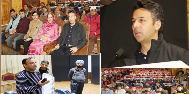 Poll Staff imparted Training on handling of EVMs, VVPAT machines in Srinagar