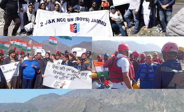 Rafting event organised by Reasi Admin to promote Voter awareness