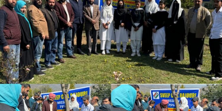 SVEEP Cell Rajouri organizes voter awareness, plantation drive