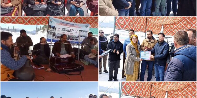 SVEEP: Distt Admin B’la engages Young Voters through Varied Awareness Activities at Gulmarg